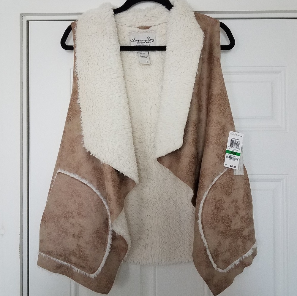 American Rag Faux Shearling/Fur Vest - Size Large